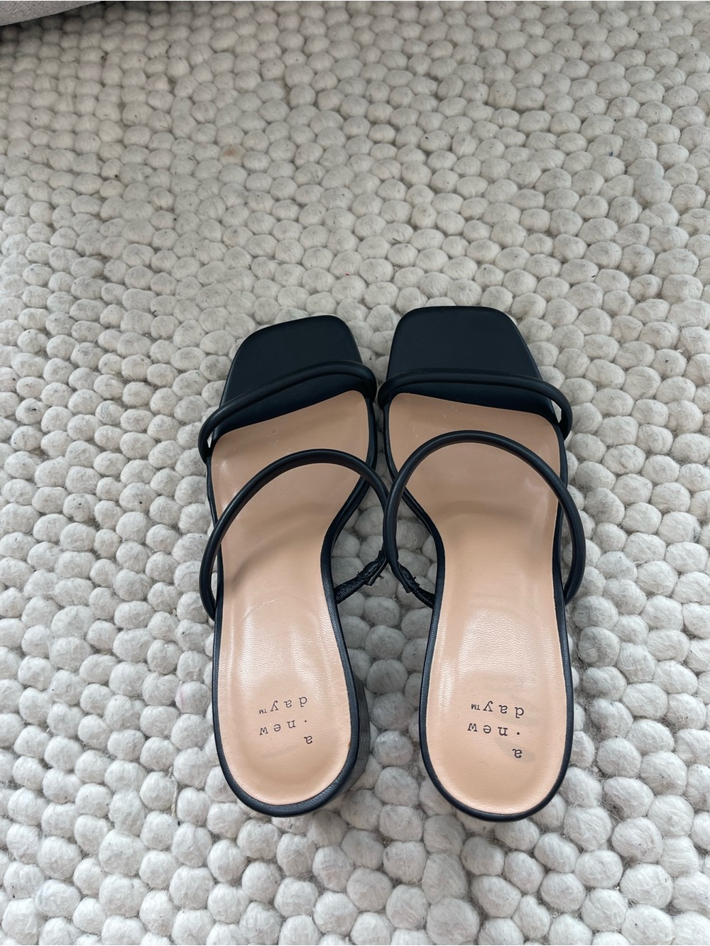 a new day Black Strappy Square-Toe Heels - Picture 5 of 6